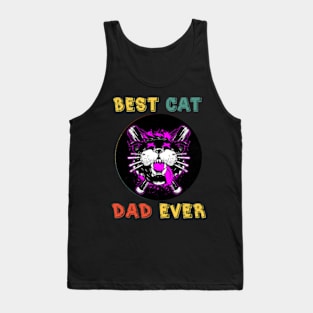 Funny Best Cat Dad Ever Tank Top